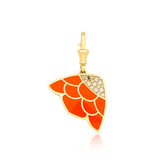 Coral Gold Fish Pendant