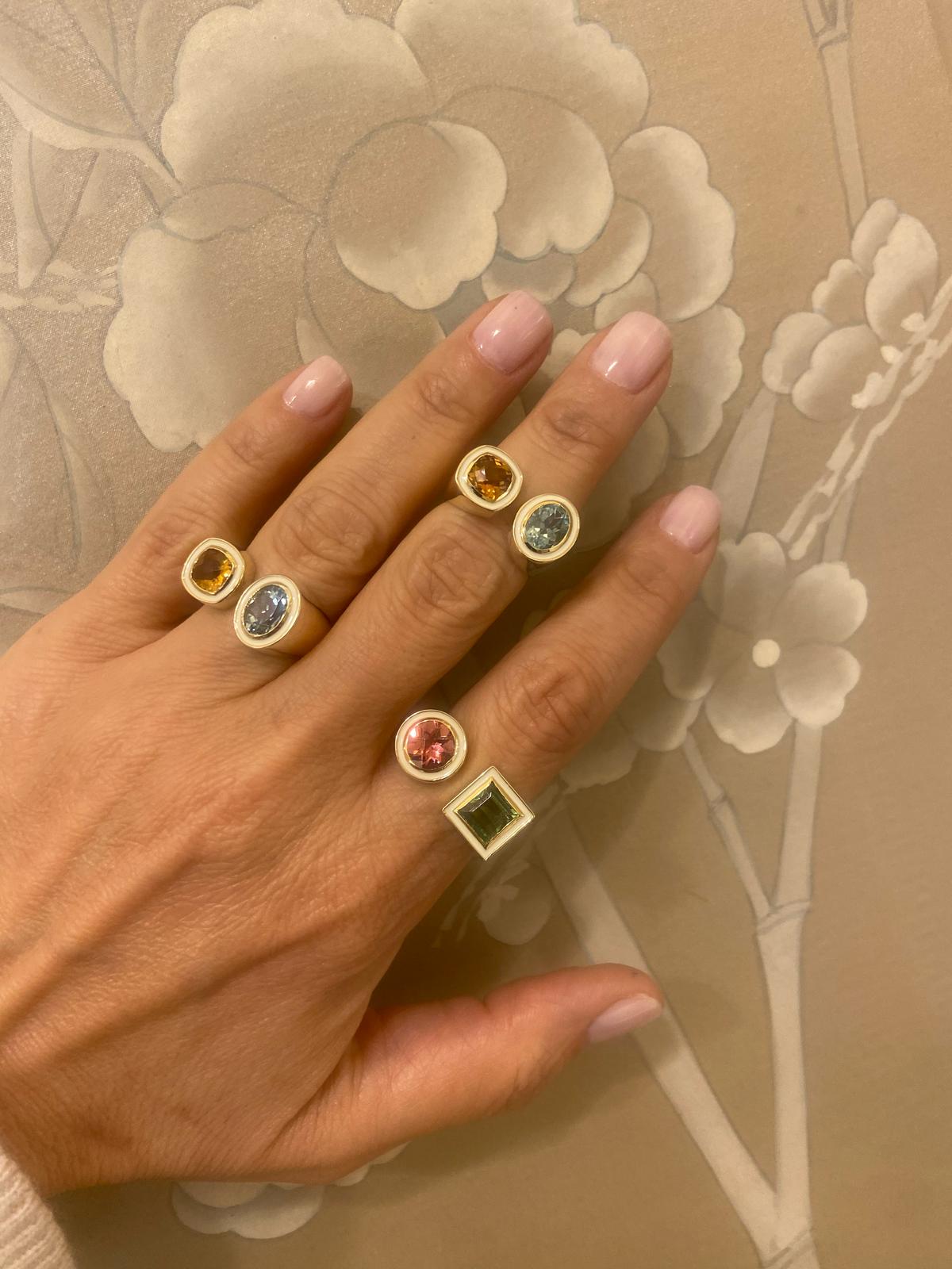 Toi et Moi Rings with Enamel