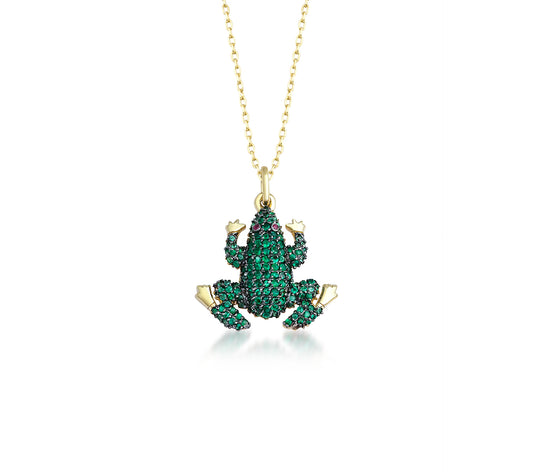 Frog Emerald Charm