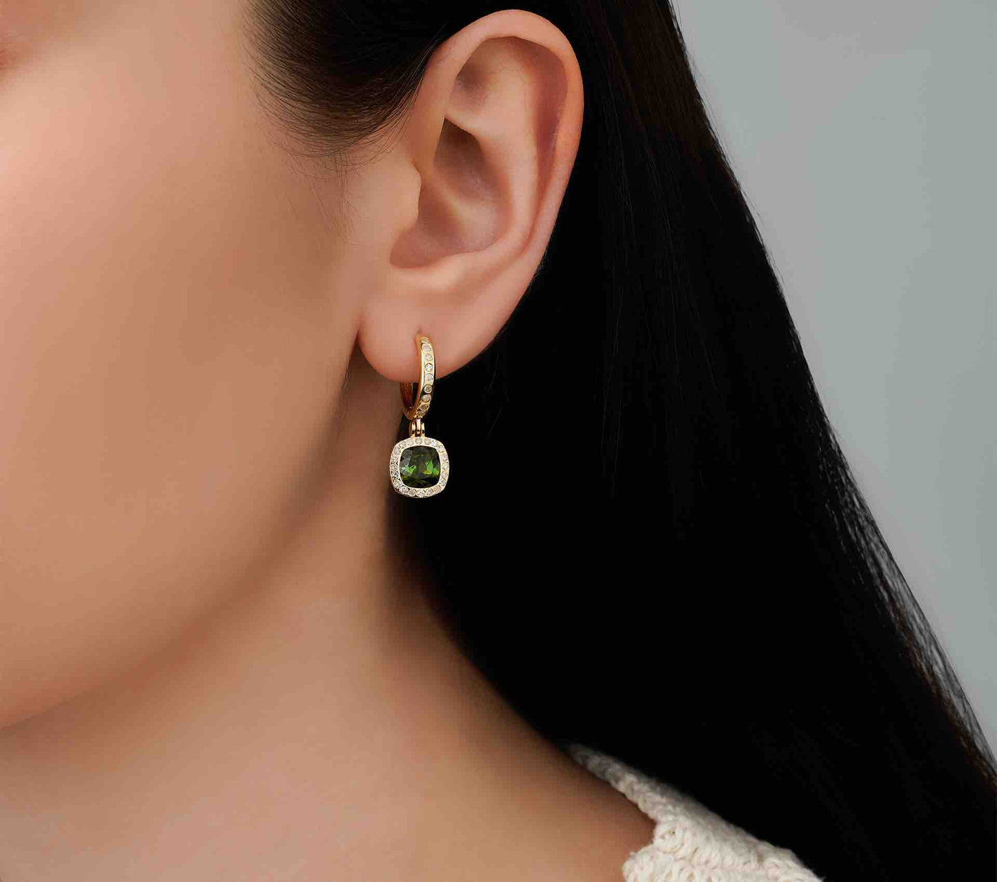 Peregrina, Gold Earrings, Diamond Earrings, 14K Gold Earrings, Gold Jewelry, Tourmaline Earrings, Gemstone Earrings