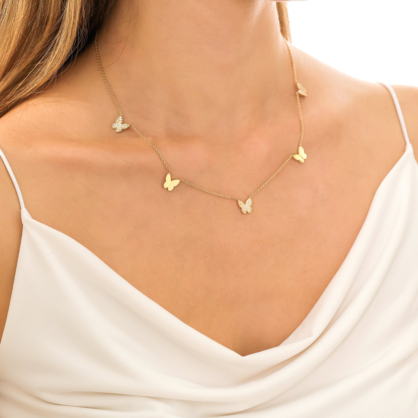 Gold Butterflies Necklace