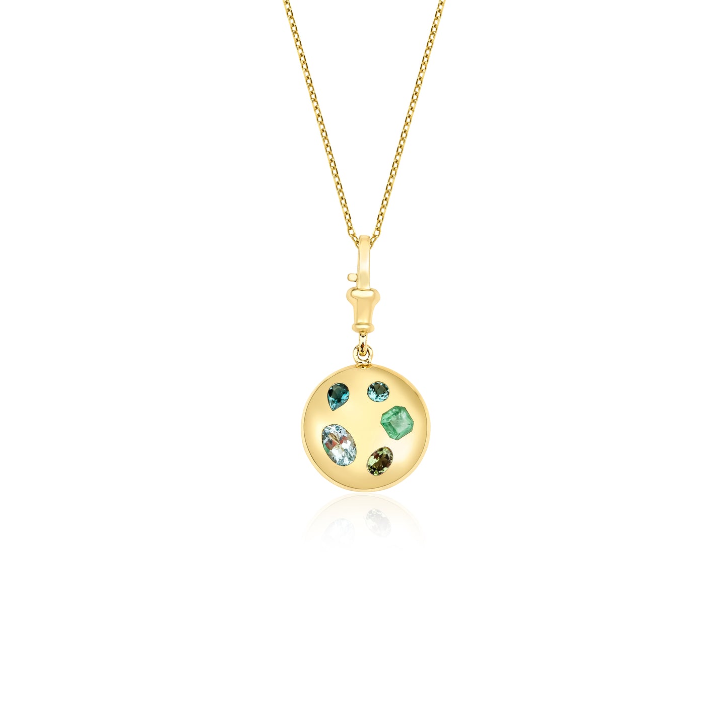 Gold Deco Pendant Round or Goblet
