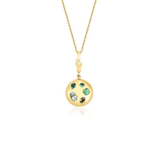 Gold Deco Pendant Round or Goblet