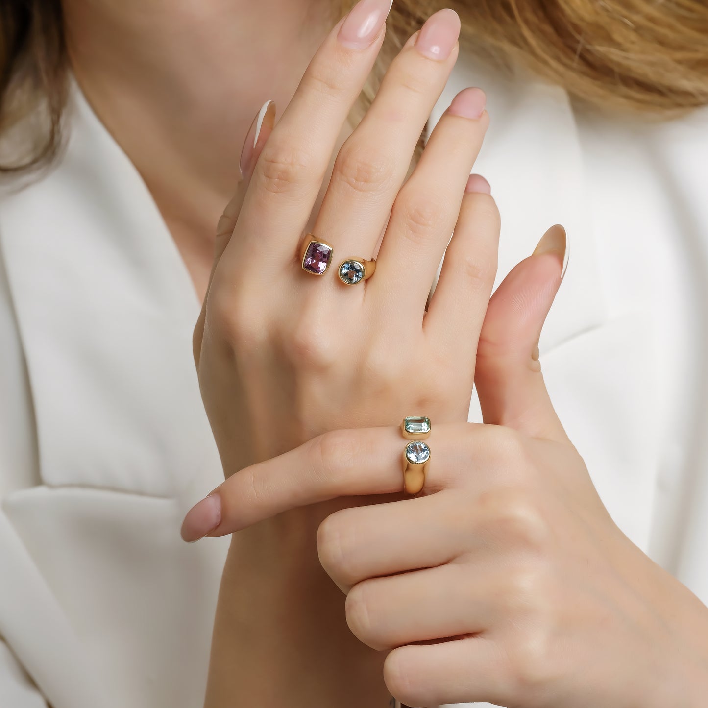 Toi eT Moi II,  two gems ring