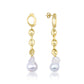 La Princese, dangle drop baroque pearl earrings