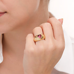 Pink Heart Art Deco