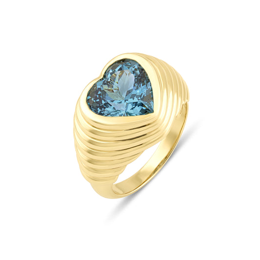 The Azure Stanta Maria Aquamarine Retro Ring