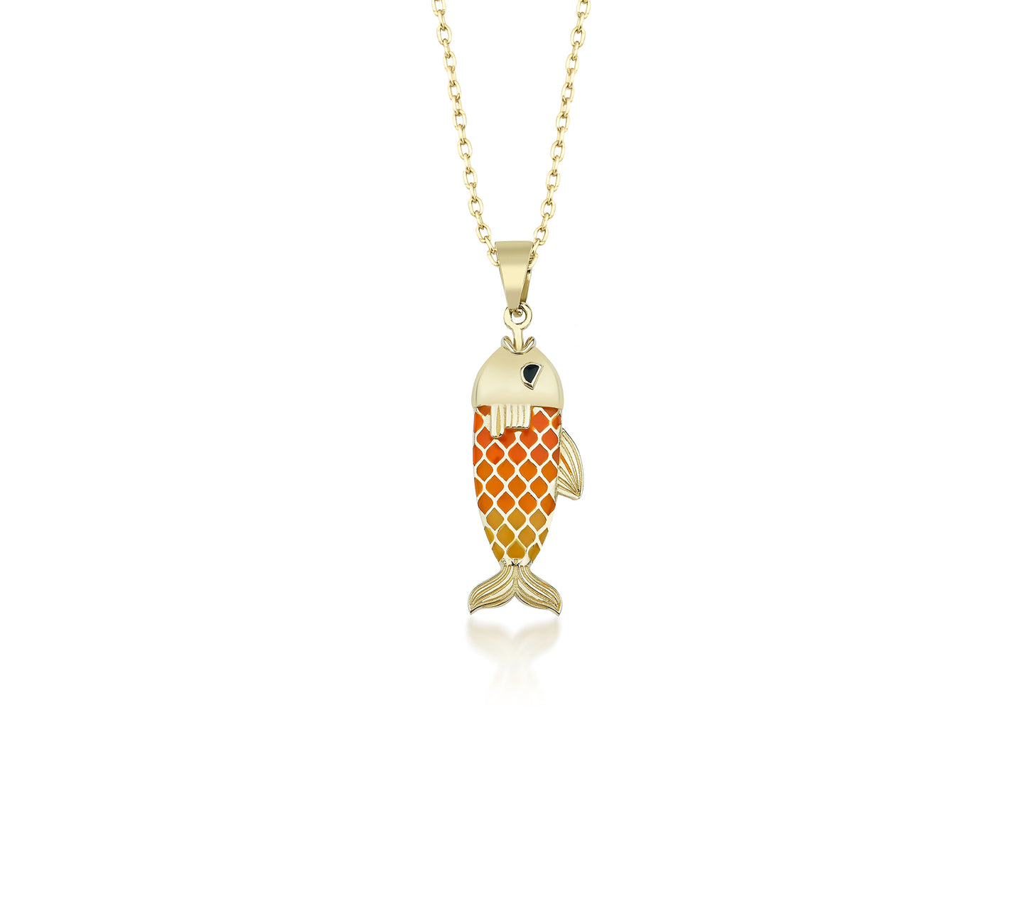 Sapphire Gold Fish Necklace