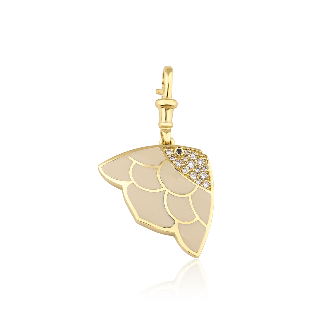 Coral Gold Fish Pendant