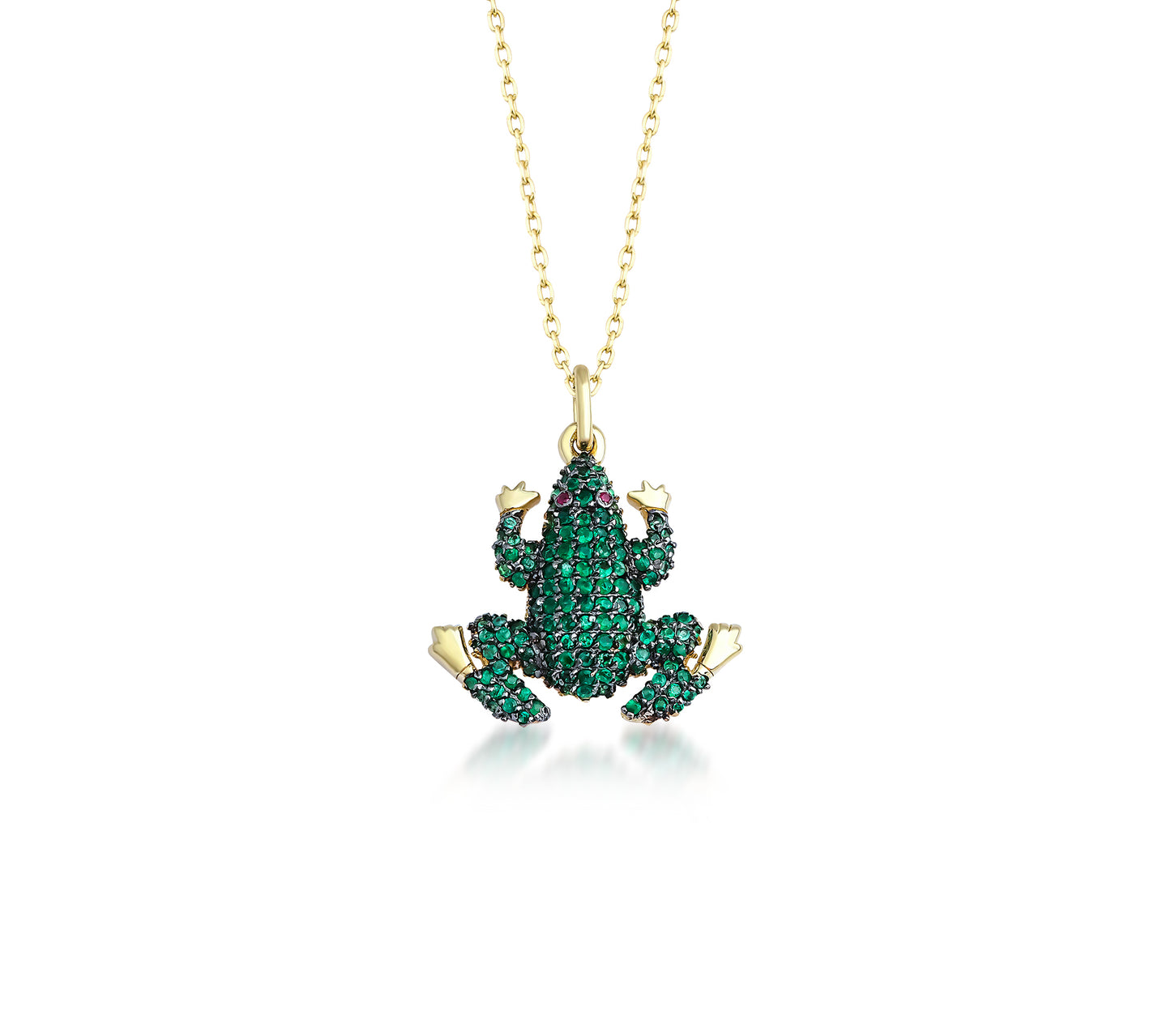 Emerald Frog Charm