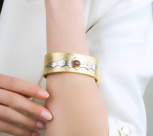 Saga Cuff Bracelet, Silver Bracelet, Cuff Bracelet, Tourmaline, Sapphire, Sapphire Bracelet, Gold Jewelry, Silver Jewelry