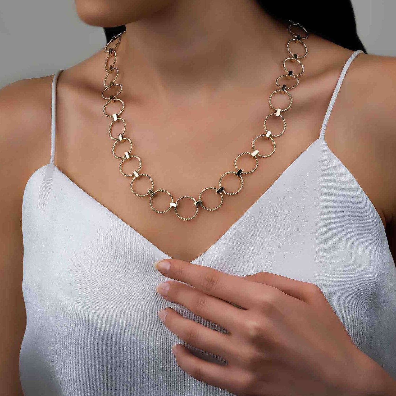 Brava, Gold Necklace, Gold Jewelry, Gold Chain Necklace, Chain Necklace