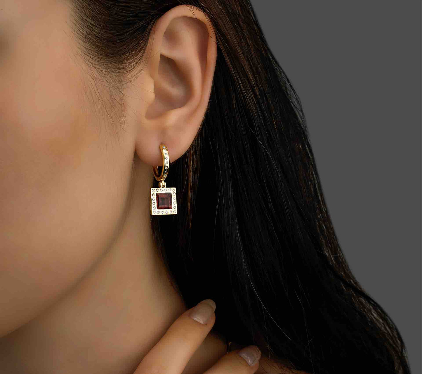 Ivy, Gold Earrings, Diamond Earrings, 14K Gold Earrings, Gold Jewelry, Tourmaline Earrings, Gemstone Earrings