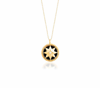Sirius Necklace, Gold Necklace, Gold Jewelry, Diamond Necklace, Diamond Jewelry