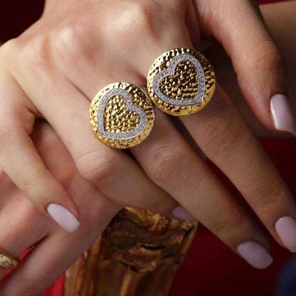 Sparkling Hearts, Gold Ring, Diamond Ring, Gold Jewelry, Diamond Jewelry