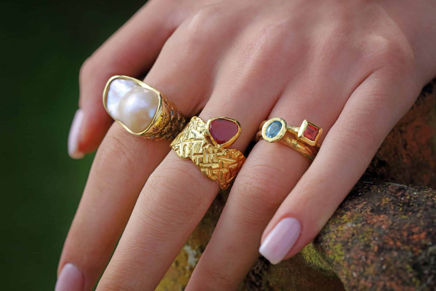 Wishing Upon A Star, Pearl Ring, Gold Rings, Silver Rings for Women, Gold Jewelry, Pearl Jewelry